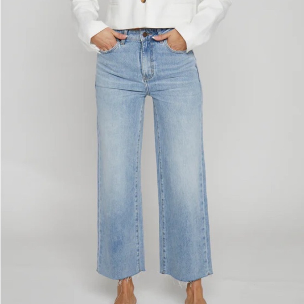 Oliver Logan Light Blue Flare Wide Leg Jeans